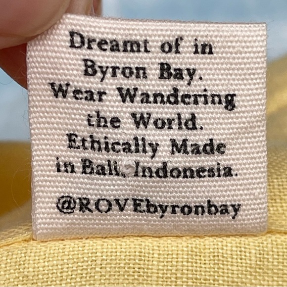 ROVE SUMMER Shirt Dress - lemon linen size small - Picture 8 of 16